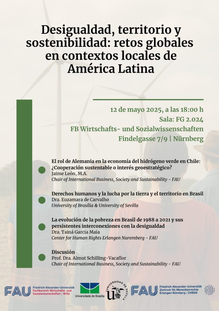 Roundtable: Desigualdad, territorio y sostenibilidad: retos globales en contextos locales de América Latina